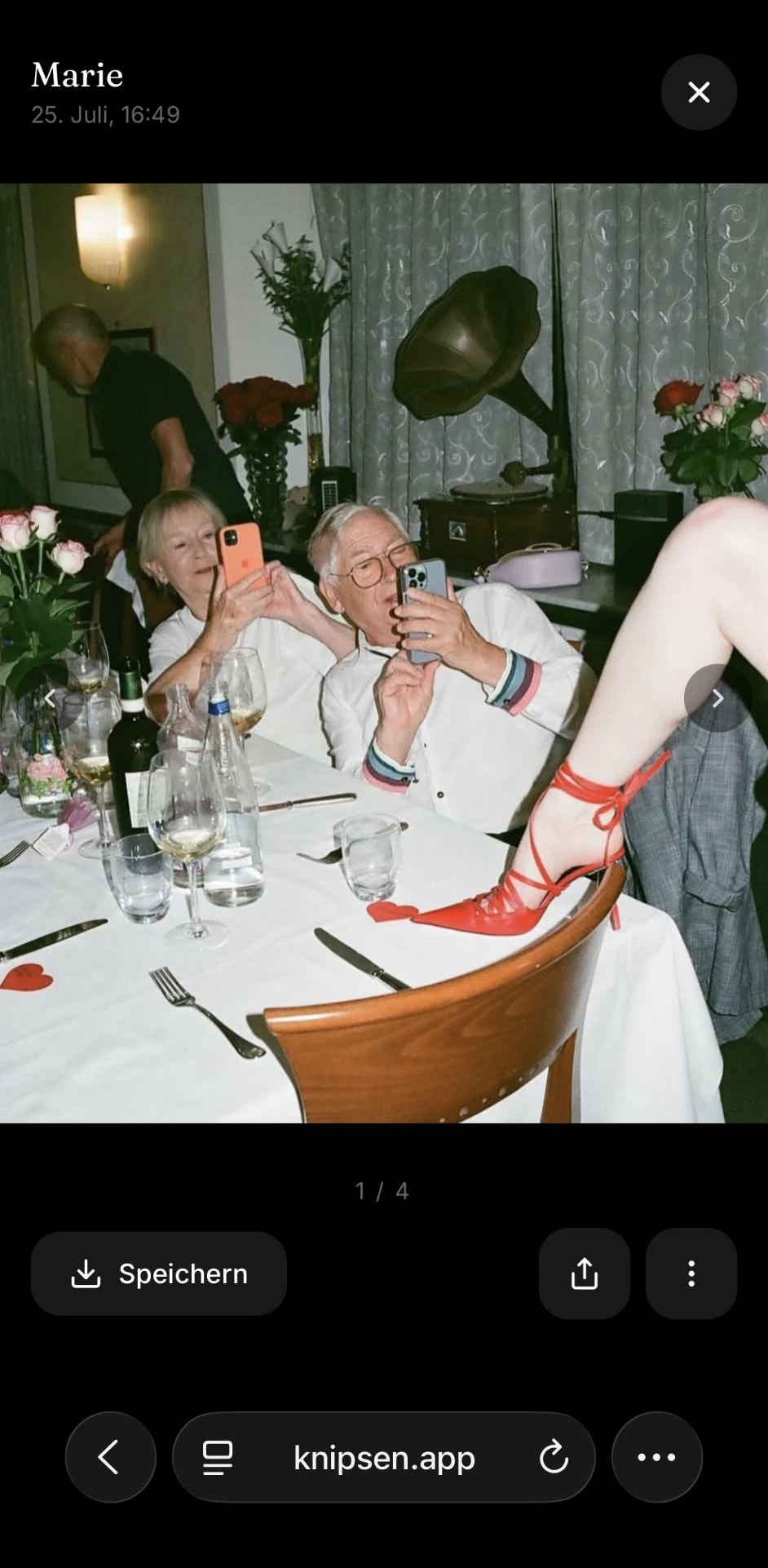 Vorschau eines einzelnen Fotos in der Knipsen-App